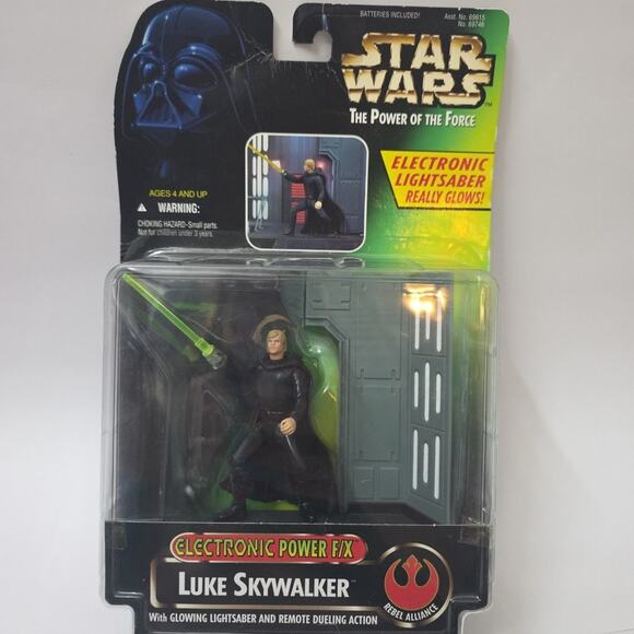 Star Wars POTF Power F/X Luke Skywalker 1997 Electronic Lightsaber Figure MIB - Picture 1 of 5